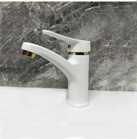 Resim Inventa Yüksek Gövde Lavabo Bataryası Altın - Beyaz 