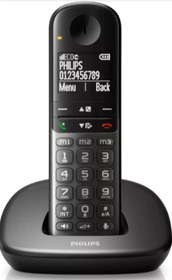 Resim Philips XL4901DS Geniş Büyük Ekranlı Telsiz Telefon Siyah 