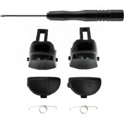 Resim POPKONSOL PS4 Tetik Seti 040 050 055 Playstation 4 Yedek Parça L1 L2 R1 R2 Tornavida Tamir Set 