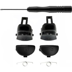 Resim POPKONSOL PS4 Tetik Seti 040 050 055 Playstation 4 Yedek Parça L1 L2 R1 R2 Tornavida Tamir Set 