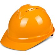 Resim Abs Kalınlaşmış Güvenlik Kaskı, Hava Delikleri İle Nefes Alabilir Şok Geçirmez Kask, Depo Fabrikası İçin Çok Noktalı Yastıklama, Turuncu 