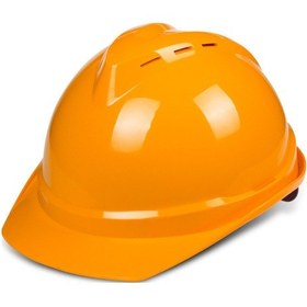 Resim Abs Kalınlaşmış Güvenlik Kaskı, Hava Delikleri İle Nefes Alabilir Şok Geçirmez Kask, Depo Fabrikası İçin Çok Noktalı Yastıklama, Turuncu 