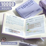 Resim On Bin Saat Deri Kapaklı Planlayıcı, Öz Disi İpucu Defteri Taşınabilir Cep Kare Notebook Zamanlama Kitab 