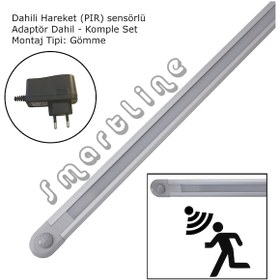 Resim Smartline Dahili Hareket Sensörlü (Pır) Slim Gömme Led Bar - Set 