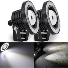 Resim Fiat Doblo D4 Uyumlu Universal Mercekli LED Angel Sis Farı 76MM Beyaz Renk 