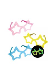 Resim Fosforlu Yıldız Model Glow Parti Gözlüğü Karanlıkta Yanan Gözlükl 