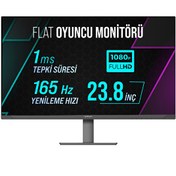 Resim WRP24-165-B 23.8" 165 Hz 1 ms RGB Flat (HDMI + DP) FreeSync + G-Sync Full HD Oyuncu Monitörü Warp