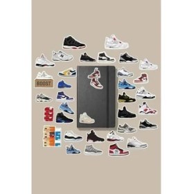 Resim Peri Store Sneakers Ayakkabı Paketi/bullet Journal Defter Çıkartma Ajanda Laptop Etiket 