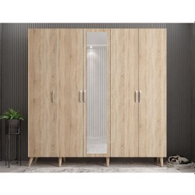 Resim Açelya Portmanto Vestiyer Meşe - Montaj Dahil 175cm M12 