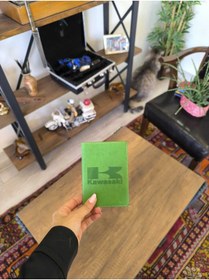 Resim EFE DERİ EFE DERİ Kawasaki Motors Deri Dikişli Oto Ruhsat Kılıfı Ruhsat Kabı Araç Ruhsat Koruyucu 