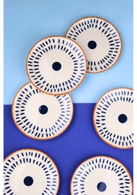 Resim Tabak Evi Porselen Spotty Pasta Tabağı 19,50cm Sp3 6 Kişilik 6 Parça Çok Renkli 