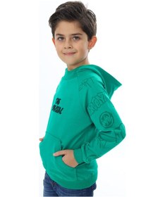 Resim Toontoy Kids Toontoy Erkek Çocuk Nakışlı Sweatshirt Koyu Yeşil 