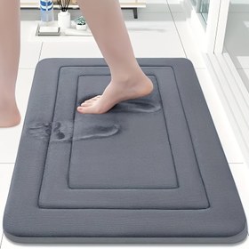 Resim 1 adet Vintage Mercan Polar Banyo Matı, Emici Kaymaz Mutfak Halısı, Uzun Şerit Zemin Matı, Rahat Oturma Halısı, Oturma Odası, Yatak Odası, Banyo, Lavabo, Çamaşırhane, Ofis için - 650gsm Kumaş, Makine Yıkanabilir, Banyo Halısı 