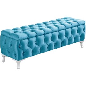 Resim Setay Yatak Ucu Pufu, Cappy Bench, Sandıklı Ayakucu Pufu 40x50x90 