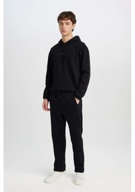 Resim DeFacto Regular Fit Eşofman Altı Beli Lastikli Basic Düz Cepli Düz Paça D9707AX24AUBK81 