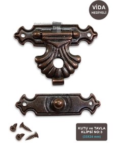 Resim Tual Hobi Sanat Tavla Ve Kutu Klipsi Oksit Orta Boy (33X24MM) Vidalı 4 Adet 