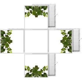 Resim Gök Panel 60X60 LED Panel Aydınlatma Desenli 3x3 5 Li Grup Özel Seri 46511478SA 