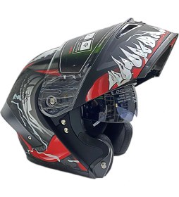 Resim Wosen Çene Açılır Kask WS-202 H1 Mat Siyah 