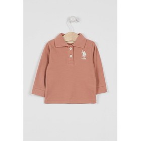 Resim U.S. Polo Assn. U.s. Polo Assn Lisanslı Classic Açık Kahve Bebek Uzun Kol Yakalı Sweatshirt 