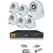Resim IDS D-2028HD-SET6-NOHDD 6 Kameralı 1080P Full HD 5 MP Sony Lensli Kamera Seti - 2028 