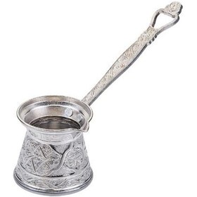 Resim Kosova AYV-0041 No:4 Zambak Döküm Cezve Gümüş 