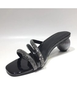 Resim Guja Kadın Topuklu Abiye Taşlı Terlik Yaz Sezonu İçin Şık ve Konforlu Tasarım 