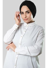 Resim Hürrem Bone Siyah Çapraz Büzgülü Piliseli Tesettür Bone Fukuro Kendinden Desenli 2316 01 Siyah 