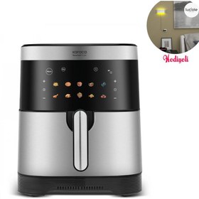 Resim Karaca 9L Smart Renkli Ekranlı Geniş Hazneli 10 Farklı Pişirme Fonksiyonuna Sahip Inox Airfryer 