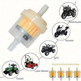 Resim Motosikletler, Scooters, Off-Road Araçları ve Benzin Arıtıcıları için Uygun, Magnezyum Benzin Filtresi, Yağ Bardağı ile Benzin Filtresi, Motosikletler için Evrensel Benzin Filtresi. 