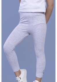 Resim Toontoy Kids Toontoy Kız Çocuk Kedi Nakışlı Tayt Gri Melanj 