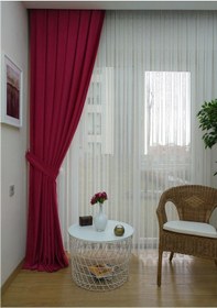 Resim Evdepo Home Fuşya Soft Fon Perde Tek Kanat Fuşya 