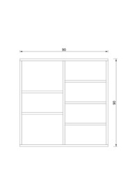 Resim Rafkestir Bologna 2 Duvar Rafı Antrasit ( Mat ) 