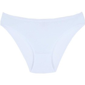 Resim 1001 Kadın Beyaz Siyah Ten 3'lü Günlük Slip Külot V12-Siyah-Beyaz-Ten Siyah - Beyaz - Ten Rengi 