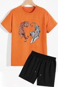 Resim trendypassion Tiger Şort T-shirt Eşofman Takımı 