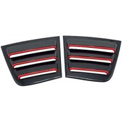 Resim 2011-2021 Araçlar İçin Dış Yan Havalandırma Arka Yan Cam Paneli, Kırmızı Kenarlı Parlak Siyah Lake Kaiyi 