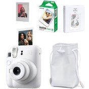 Resim Fujifilm Instax Mini 12 Fotoğraf Makinesi-10lu Film-Büzgülü Kılıf-64lü Albüm ve Mıknatıslı Çerçeve Seti 2 