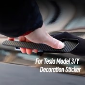 Resim For Tesla Model 3/Y için Karbon Fiber Kapı Tutma Kolu Koruyucu Çıkartma - Çizilmeye Dayanıklı, Su Geçirmez, Kolay Kurulum - Güçlü Yapışma ile Şık Otomobil Dış Aksesuarı, Dış Çıkartma 