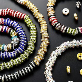 Resim 500 Adet Karışık Renk Yuvarlak Aralayıcı Boncuk, 8mm Reçine Aralayıcı Boncuklar, DIY Takı Kolye Bilezik Pandantif İçin Uygun, Çoklu Renk Seçenekleri 