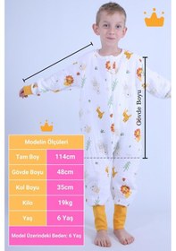Resim Begisa 1 Tog Müslin Unisex Çocuk Uzun Kollu Uyku Tulumu 001 