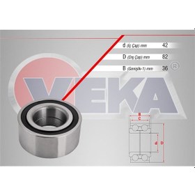 Resim Veka-47-3301 - Teker Rulmanı Ön Sağ Sol P205 P206 P206 Gtı P306 