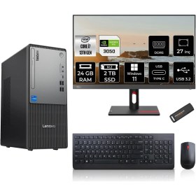 Resim Lenovo Thinkcentre Neo 50T Gen 5 Intel Core I7 13700 24GB 2tb SSD RTX3050/6GB 27" Fhd Monitör W11P Masaüstü Bilgisayar & Per4 USB Bellek 12UB000LTRMNT3394 