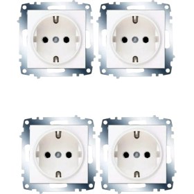 Resim Viko Karre Topraklı Priz Çerçeve Hariç 4 Adet 