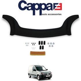 Resim Cappafe Renault Kangoo Ön Kaput Koruyucu Rüzgarlığı 4mm Akrilik (abs) Piano Black 2003-2007 