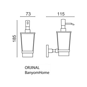 Resim Çelik Banyo Paslanmaz Pirinç Mat Siyah Kumru Montajlı Sıvı Sabunluk Siyah 