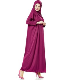 Resim Tek Parça Namaz Elbisesi - Fuşya - 5015 