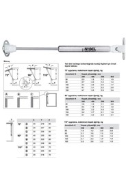 Resim Badem10 Dolap Kapak Gazlı Amortisörü Pistonu Kapak Kapağı Hidroliği (27 CM 80N) 