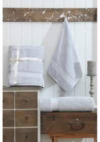 Resim 2li Banyo Havlu Seti 90x160cm +50x90cm Ds A.gri A.gri 