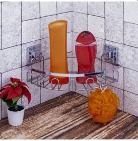 Resim Banyo Köşe Rafı Paslanmaz Krom Easyfix 