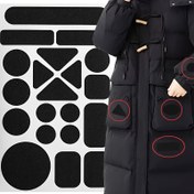 Resim 15/18/20 adet 3 tarz, polyester malzeme, siyah kendinden yapışkan giysi tamiri yama, ceket ve giysi tamiri için uygun, tüm yaş grupları için erkek ve kadın için uygun, tr tr 