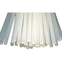 Resim Şeffaf Sıcak Silikon Çubuğu Mum Silikon Kalın 1 kg 30 cm ( Lisinya ) 